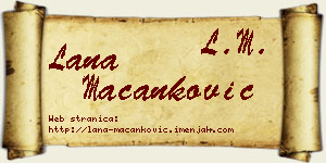Lana Macanković vizit kartica